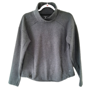 2/$35 LAYER8 Activewear Sweatshirt Jersey Pullover Top Roll  Collar SZ L  EUC